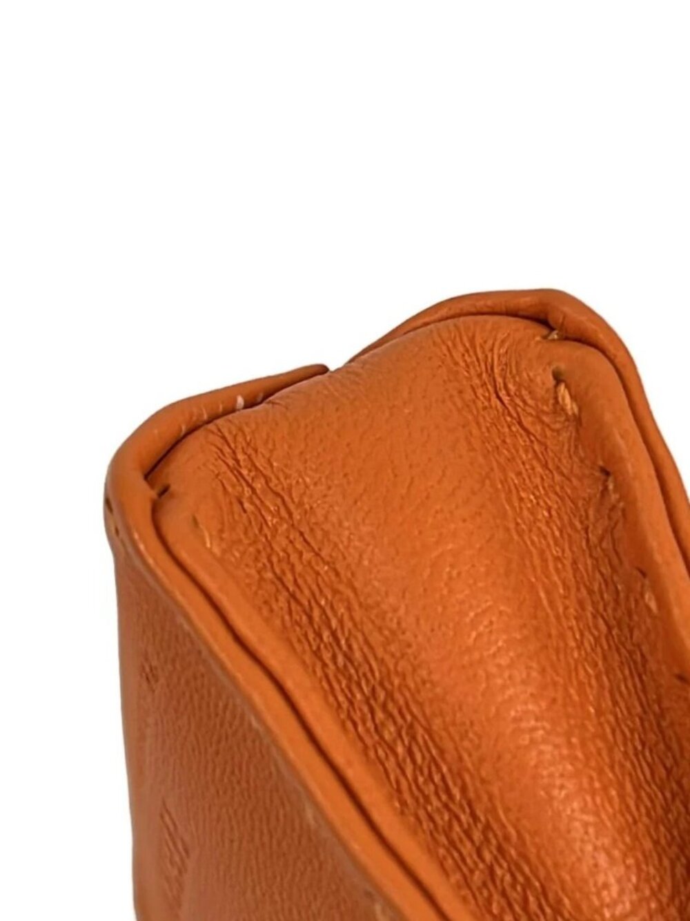 HERMES Sack Orange - Feu Gold Agneau Milo Veau Swift D Bag Charm - Picture 5 of 5